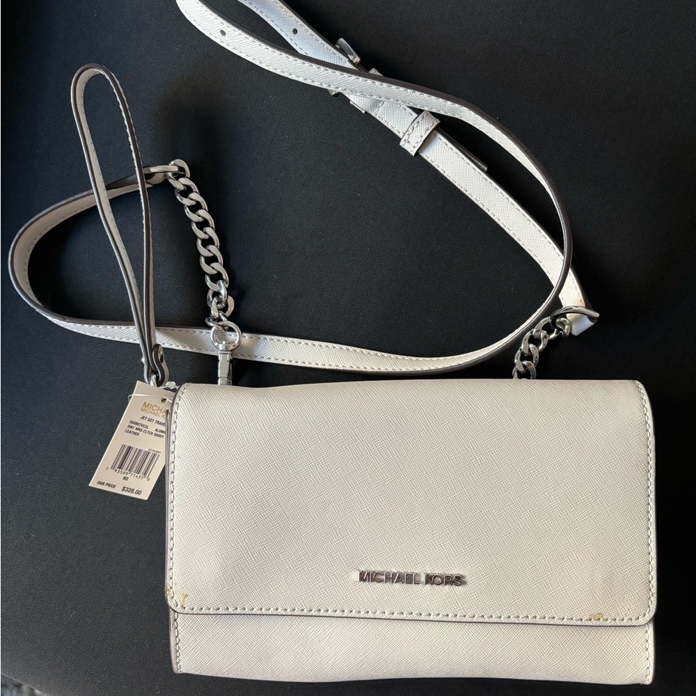 MICHAEL KORS JET SET TRAVEL 3 IN 1 WRISTLET CLUTCH CROSSBODY BAG